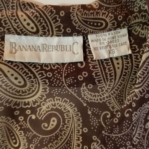 Banana Republic Paisley Button-down Blouse Shirt - Picture 2 of 11